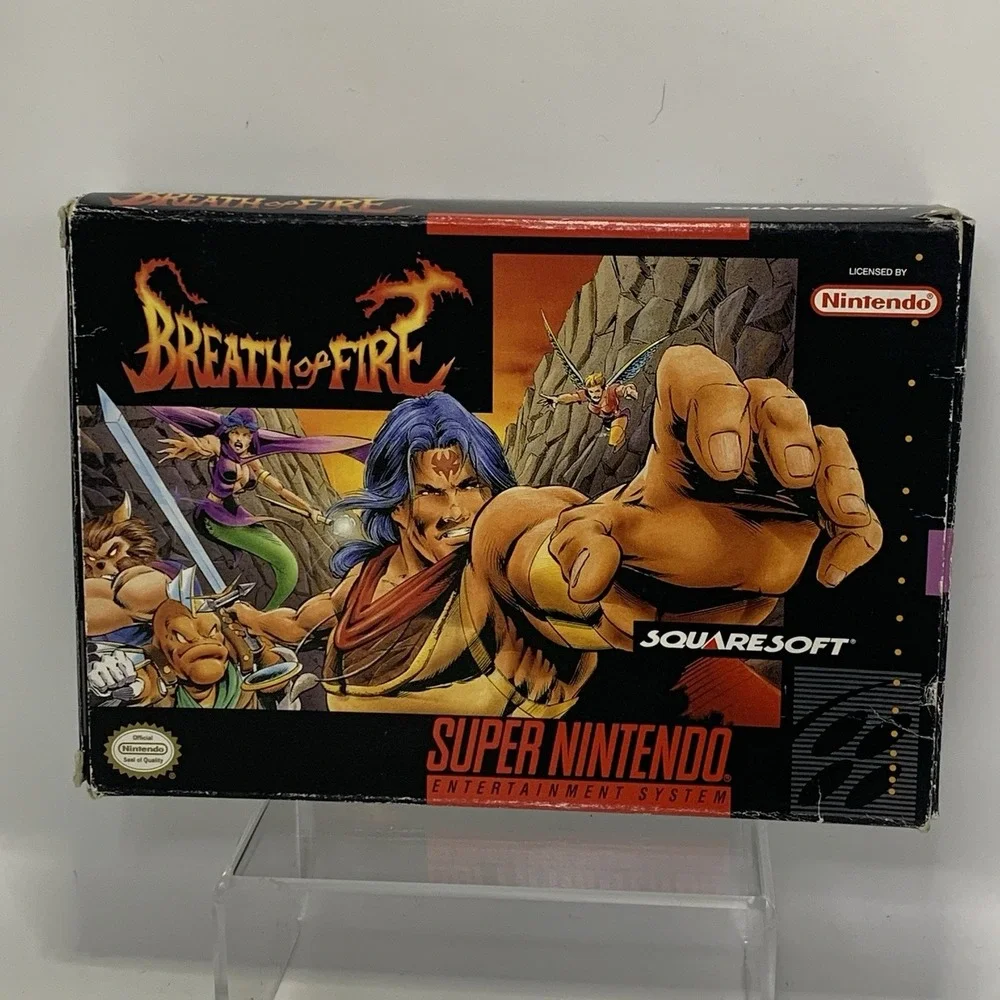 Breath of Fire Super Nintendo SNES with Game Cartridge, Box, Tray, Manual & Map